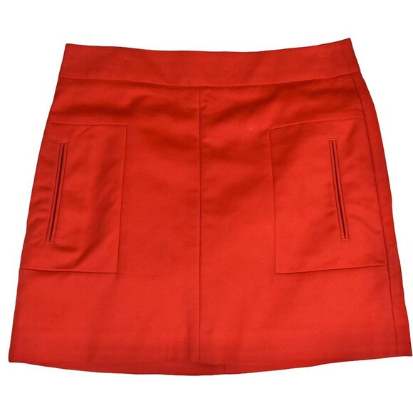 Gap Red Pocket Mini Skirt Size 00P Stretch Mod Preppy Workwear Chic - Picture 2 of 8